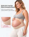 Faixa curva da cinta gestacional Arkemis apoiando a parte inferior da barriga