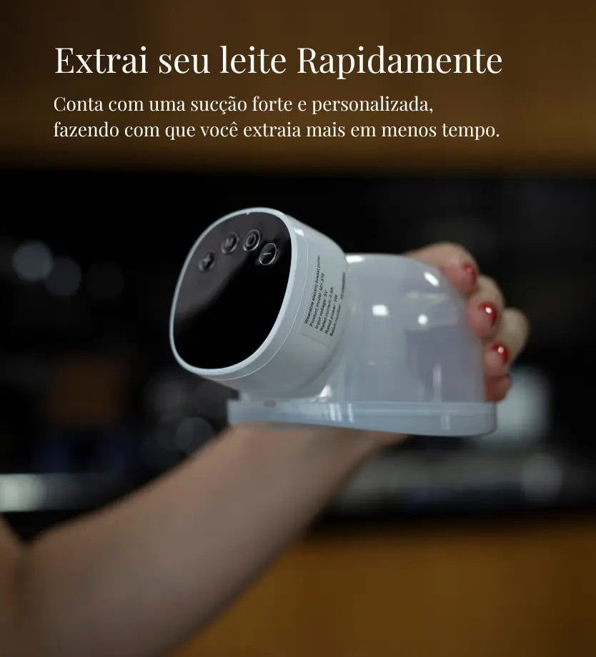 Portátil, Silenciosa e Ergonômica – Extraia Leite em Qualquer Lugar com Conforto Total