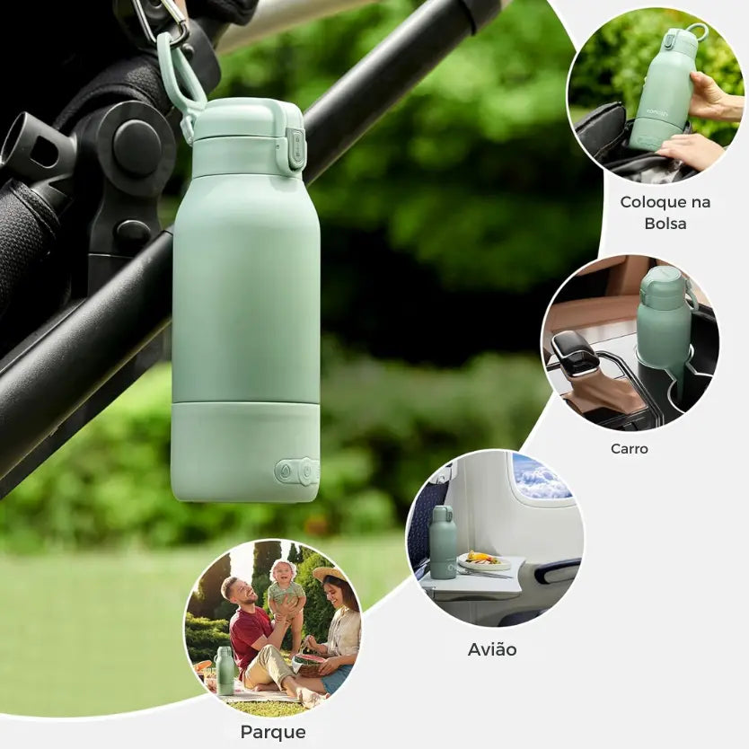Aquecedor de Leite Portátil Para Viagens e Passeios