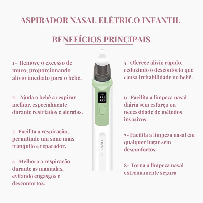 Aspirador Nasal Elétrico Infantil