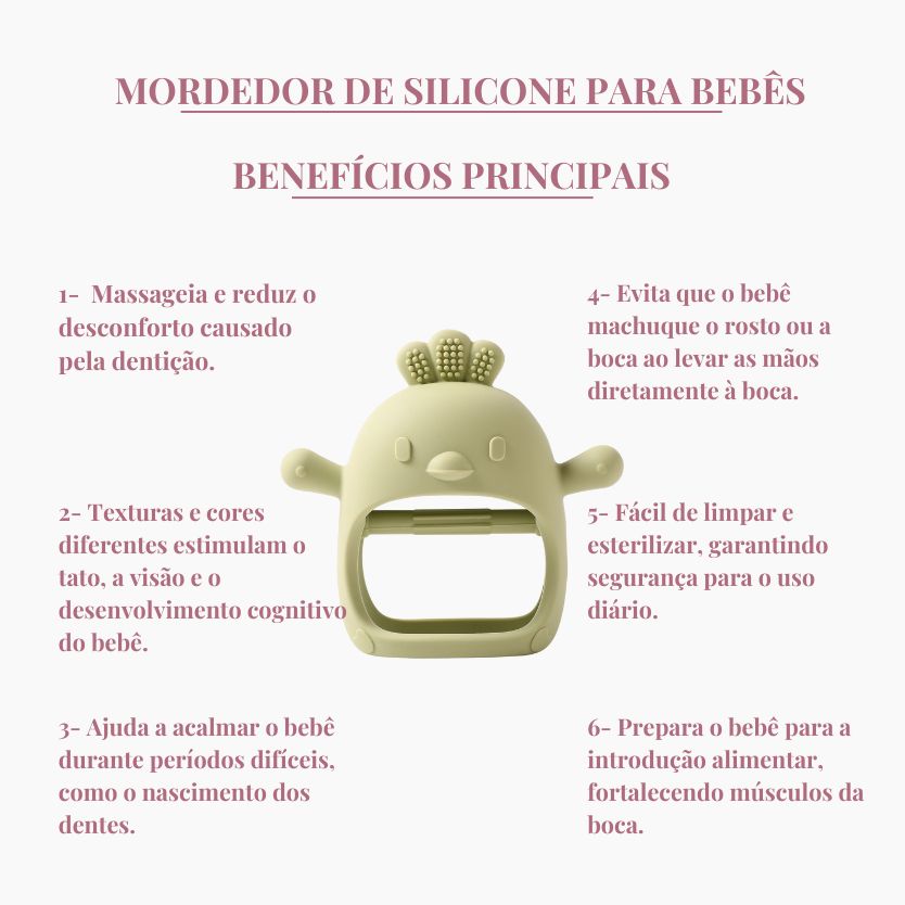 Mordedor De Silicone Para Bebês