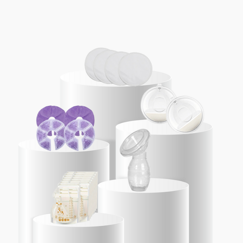 Kit com todos os produtos essenciais para a amamentação