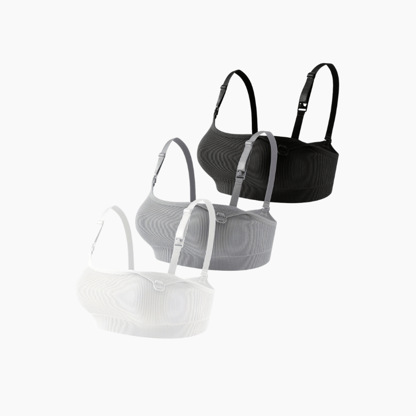 Sutiã de Amamentação Canelado Kit