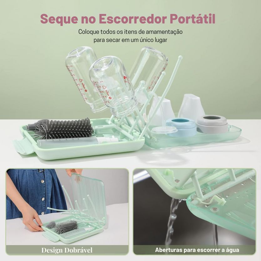Kit de Limpeza 6 em 1 para Mamadeiras 
