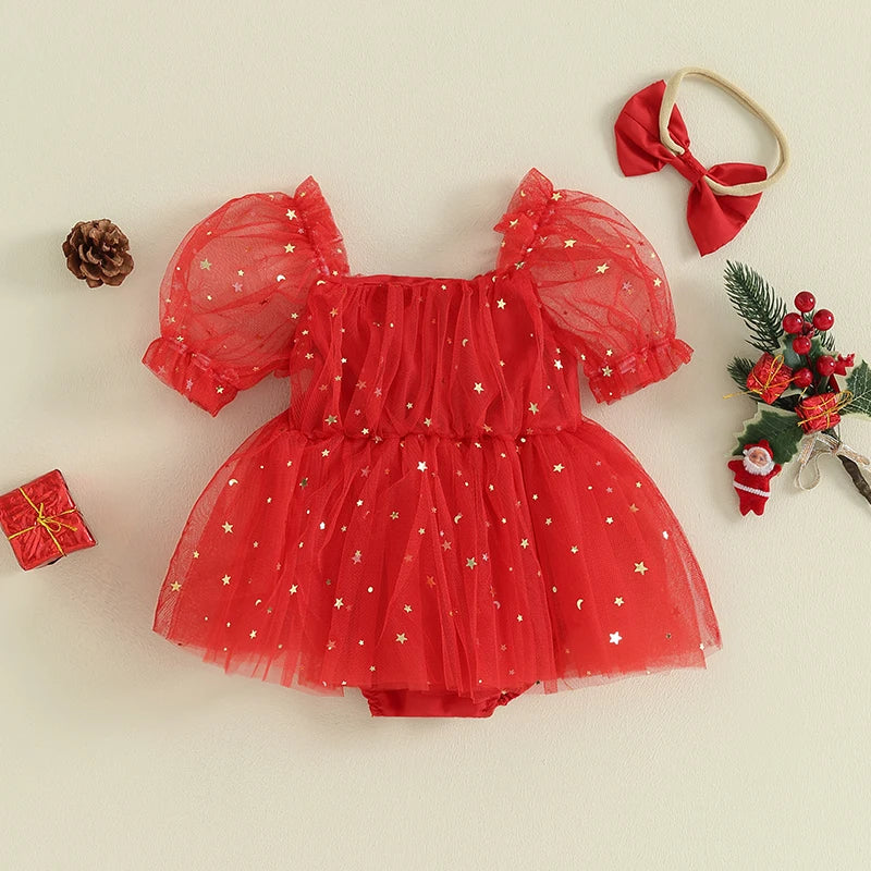 Vestido Infantil Vermelho Natal