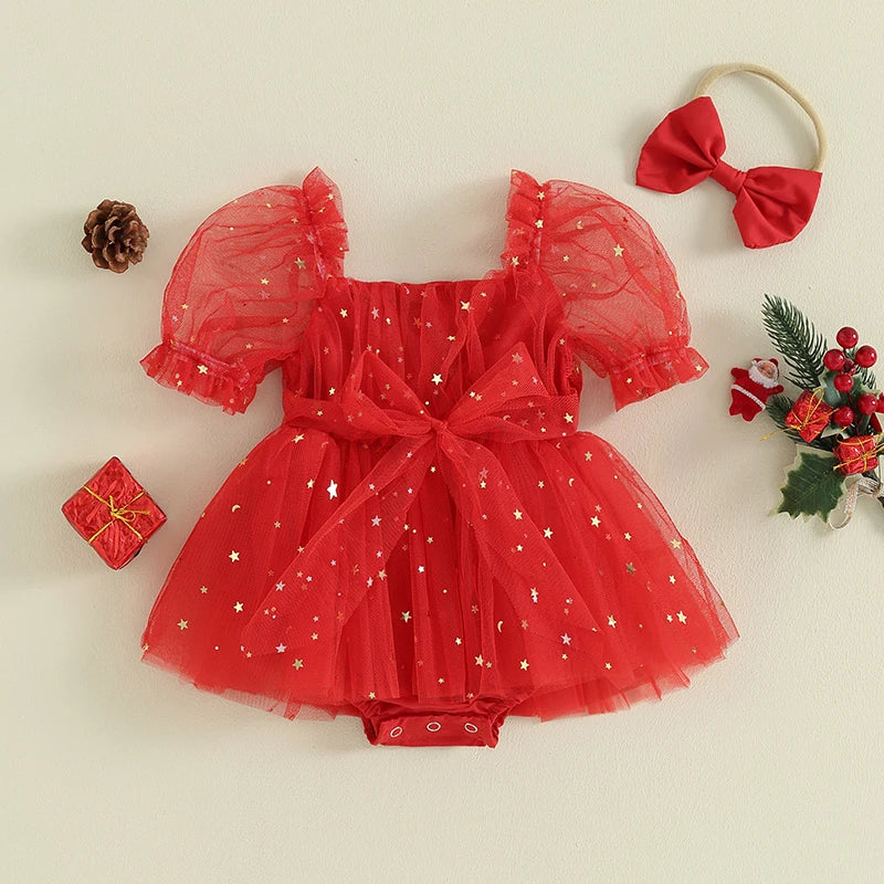 Vestido Infantil Vermelho para o Natal