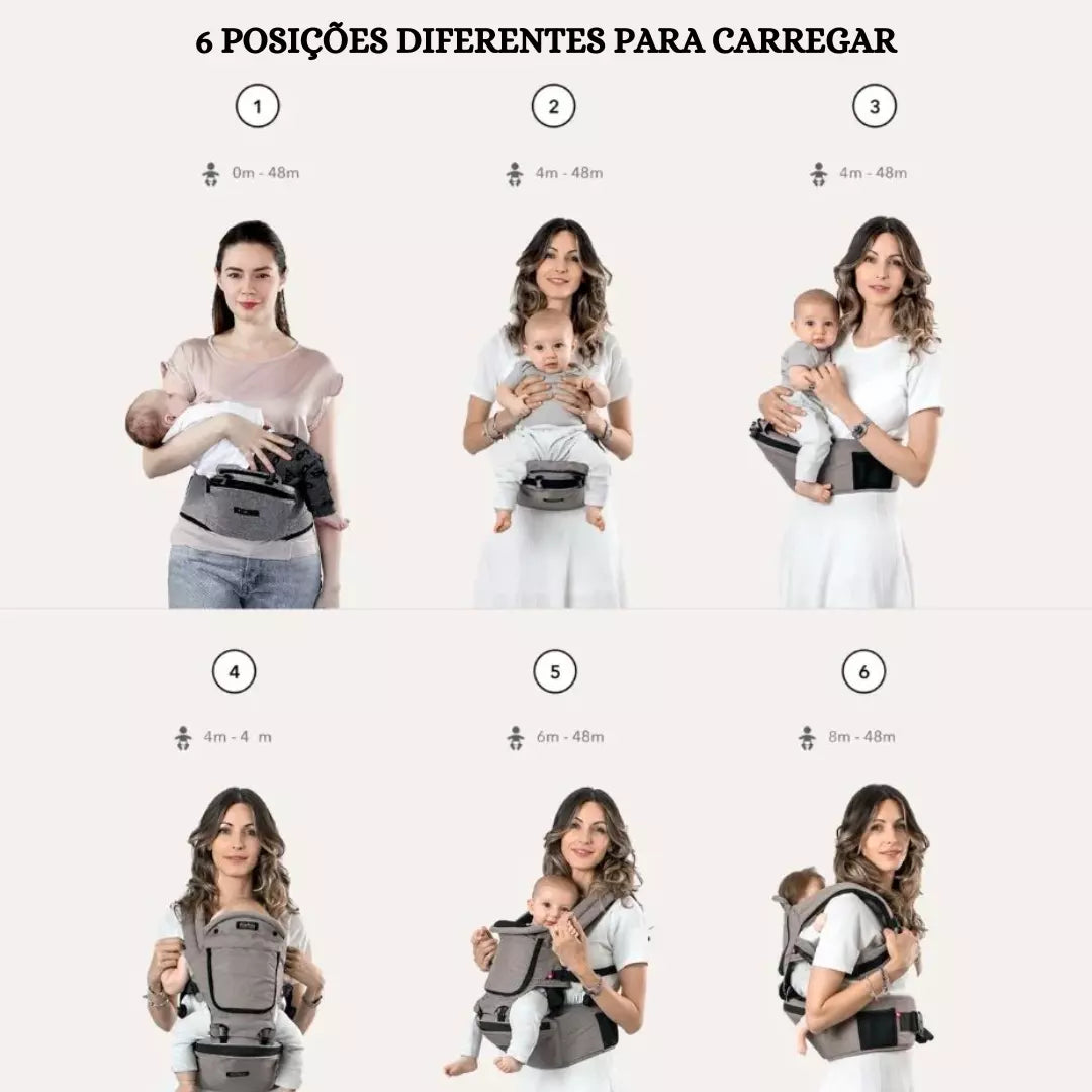 Mochila 6 em 1 Para Carregar Bebê